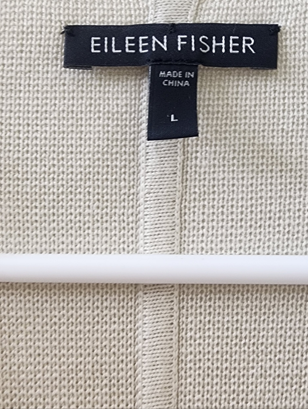 Eileen Fisher Open Front Knit Cardigan in Light Gray - Picture 4 of 7
